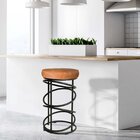 Banqueta 62cm Londres  Preto/caramelo