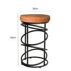 Banqueta 62cm Londres  Preto/caramelo