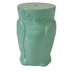 Banqueta  Sit Garden De Ceramica  - Azul Claro  - 29x29x44 C