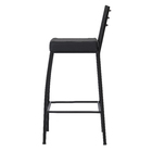 Banqueta Aço Alta Paris Preta 75x39cm