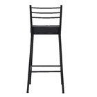 Banqueta Aço Alta Paris Preta 75x39cm