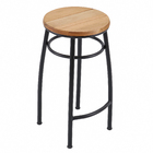 Banqueta Aço Alta Viracopos 60x35x33cm Preta Metalnew