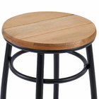 Banqueta Aço Alta Viracopos 60x35x33cm Preta Metalnew