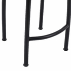 Banqueta Aço Alta Viracopos 60x35x33cm Preta Metalnew