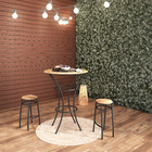 Banqueta Aço Alta Viracopos 60x35x33cm Preta Metalnew