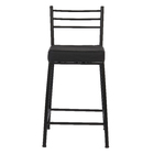 Banqueta Aço Baixa Paris Preta 60x39cm