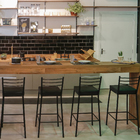 Banqueta Aço Baixa Paris Preta 60x39cm