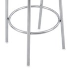 Banqueta Aço Média com Encosto 67x34cm Cinza e Preta Metalnew