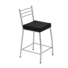 Banqueta Aço Médio Paris 60x39cm Prata