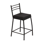 Banqueta Aço Médio Paris 60x39cm Preta