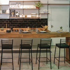 Banqueta Aço Médio Paris 75x39cm Cinza Metalnew