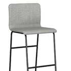 Banqueta Alabama Cinza E Preta