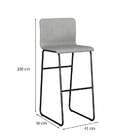 Banqueta Alabama Cinza E Preta