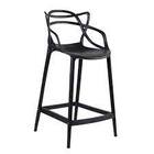 Banqueta Allegra Masters 100% Polipropileno Preta Baixa