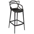 Banqueta Allegra Masters 100% Polipropileno Preta Baixa