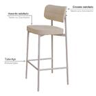 Banqueta Alloa Fixa Pés 50 X 44,7 X 103,5 Mm C/ Pés Brancos