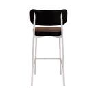 Banqueta Alloa Rvestimento Sintético Preto E Branco