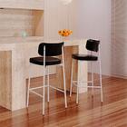 Banqueta Alloa Rvestimento Sintético Preto E Branco