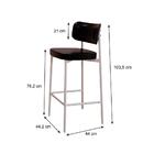 Banqueta Alloa Rvestimento Sintético Preto E Branco