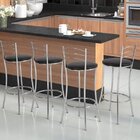 Banqueta Alta 3 Arames  Cromado/preto