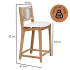 Banqueta Alta 41cm X 47cm X 97cm Linha Tune Verniz Mel/corda