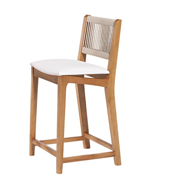 Banqueta Alta 41cm X 47cm X 97cm Linha Tune Verniz Mel/corda