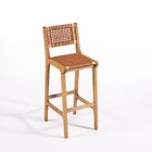 Banqueta Alta 75cm Assento Madeira Eucalipto Corda Náutica Oc