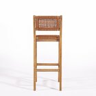 Banqueta Alta 75cm Assento Madeira Eucalipto Corda Náutica Oc