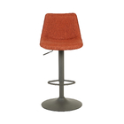 Banqueta Alta ABS com Encosto Tereza 86cm Aço e Couro Sintético Plicosa