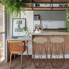 Banqueta Alta Aramado Liz Hexágono Base Bronze