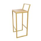 Banqueta Alta Balcão Bistrô Dourada Confort Industrial Premiu