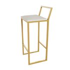 Banqueta Alta Balcão Bistrô Dourada Confort Industrial Premiu