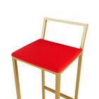 Banqueta Alta Balcão Bistrô Dourada Confort Industrial Premiu