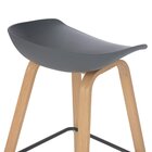 Banqueta Alta Bancada Cozinha Cassia Bd 76 Cm Cinza Escuro