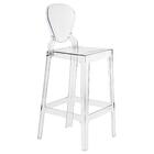 Banqueta Alta Bancada Cozinha Elizabeth 76 Cm - Incolor