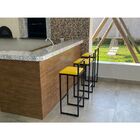 Banqueta Alta Bar Balcão Bistrô Industrial Preta Estofado Ama