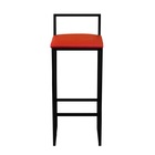 Banqueta Alta Bar Balcão Bistrô Industrial Preta Estofado Ver