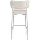 Banqueta Alta Bar Cozinha Sala De Jantar Aço Branco Kaira C01