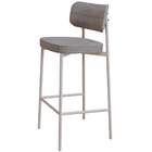 Banqueta Alta Bar Cozinha Sala De Jantar Aço Branco Kaira C01