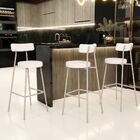 Banqueta Alta Bar Cozinha Sala De Jantar Aço Milão Arena L02