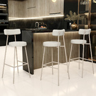 Banqueta Alta Bar Cozinha Sala De Jantar Aço Milão Arena L02