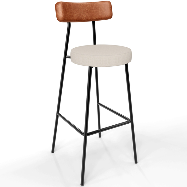 Banqueta Alta Bar Cozinha Sala De Jantar Aço Milão L02 Courís