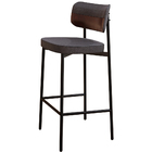 Banqueta Alta Bar Cozinha Sala De Jantar Aço Preto Kaira C01