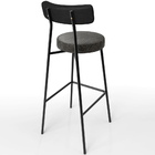 Banqueta Alta Bar Cozinha Sala De Jantar Em Aço Milão L02 Cou