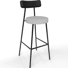 Banqueta Alta Bar Cozinha Sala De Jantar Em Aço Milão L02 Cou