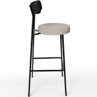 Banqueta Alta Bar Cozinha Sala De Jantar Em Aço Milão L02 Cou