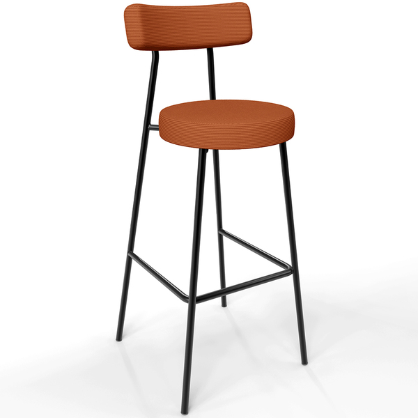 Banqueta Alta Bar Cozinha Sala De Jantar Estrutura Em Aço Mil