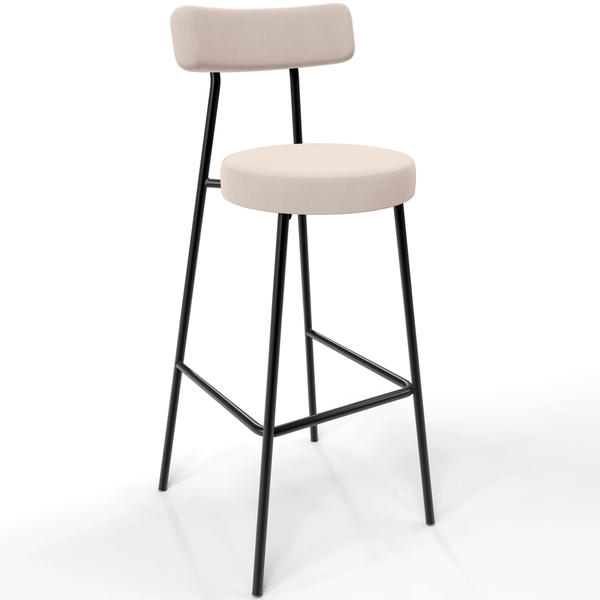 Banqueta Alta Bar Cozinha Sala De Jantar Estrutura Em Aço Mil