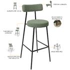 Banqueta Alta Bar Cozinha Sala De Jantar Estrutura Em Aço Mil