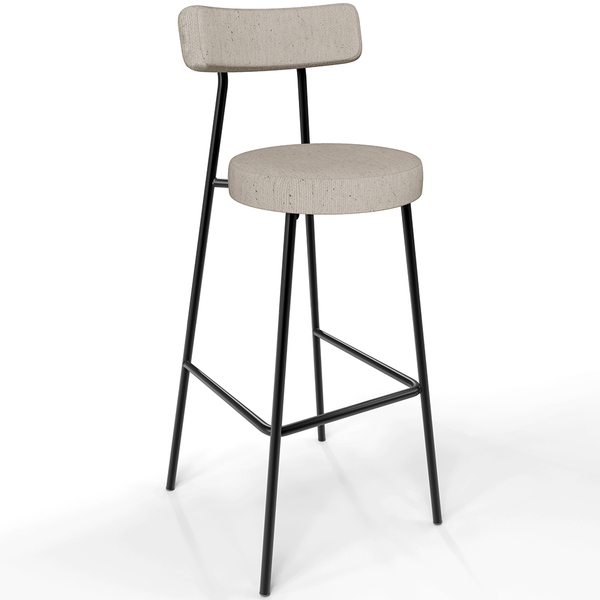 Banqueta Alta Bar Cozinha Sala De Jantar Estrutura Em Aço Mil